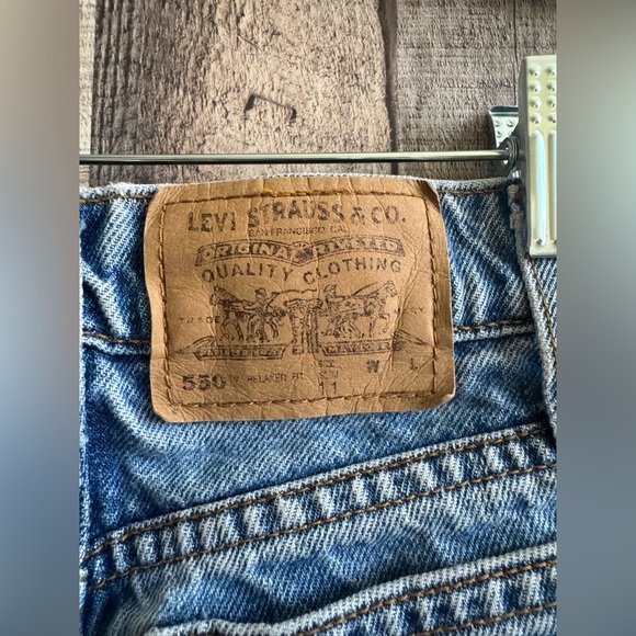 LEVIS VINTAGE 550 Relaxed Slim Youth Kids Orange Tab Jeans sz 11 Slim - Picture 3 of 9